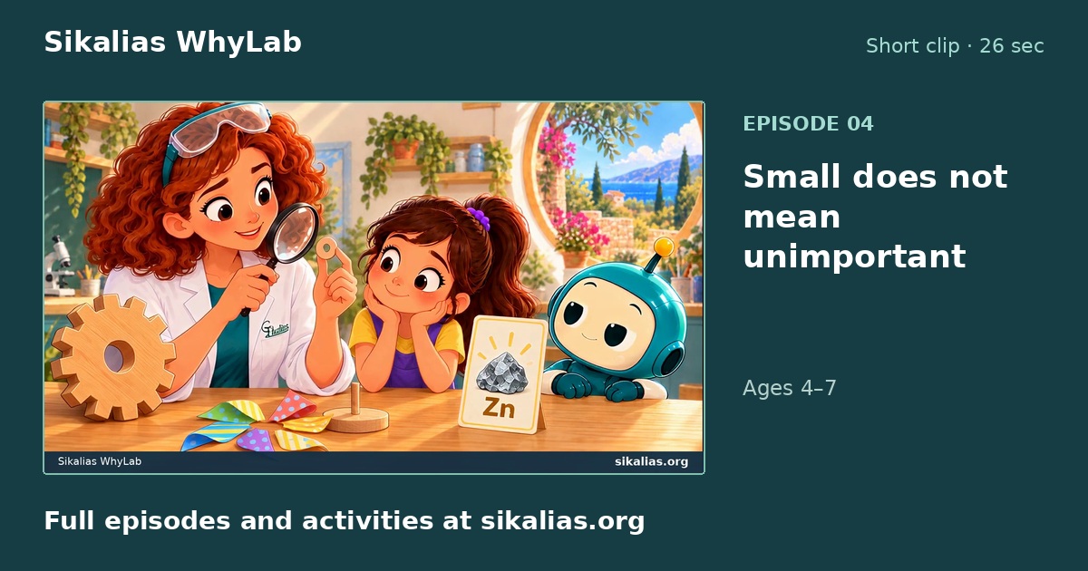 Small does not mean unimportant · a family activity